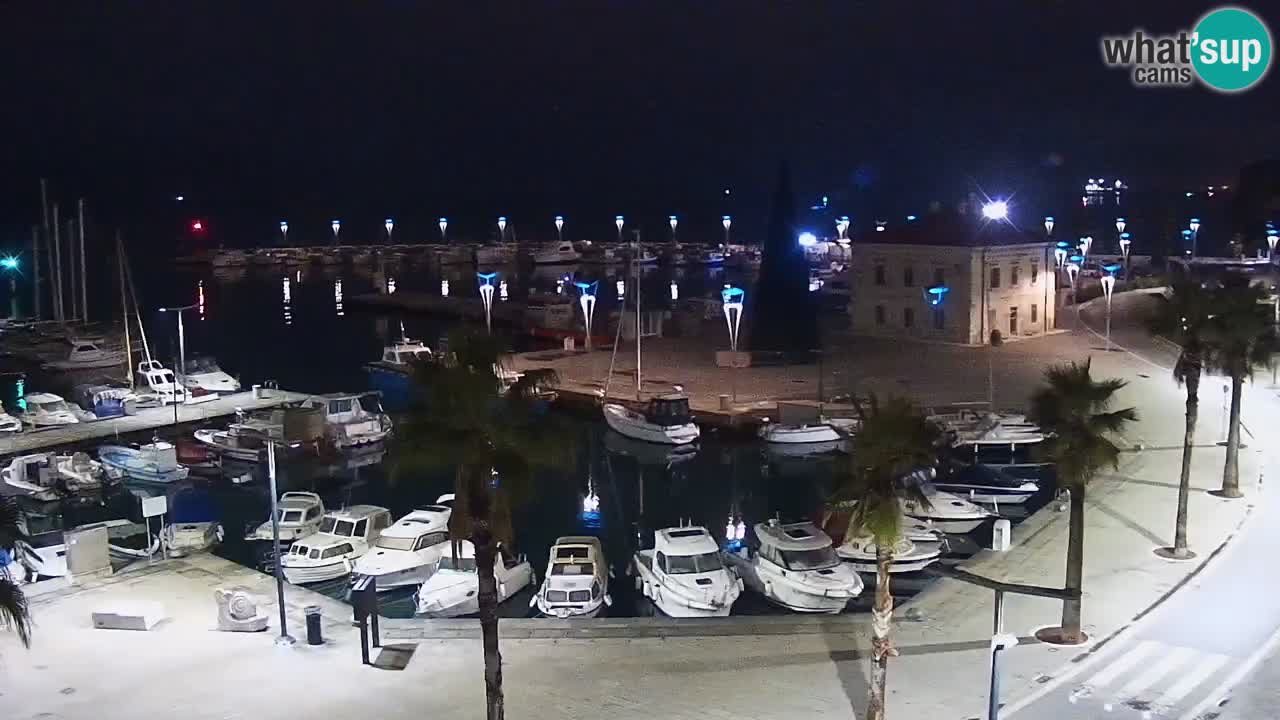 Webcam Koper – Panorama of the marina and promenade from the Grand Hotel Koper