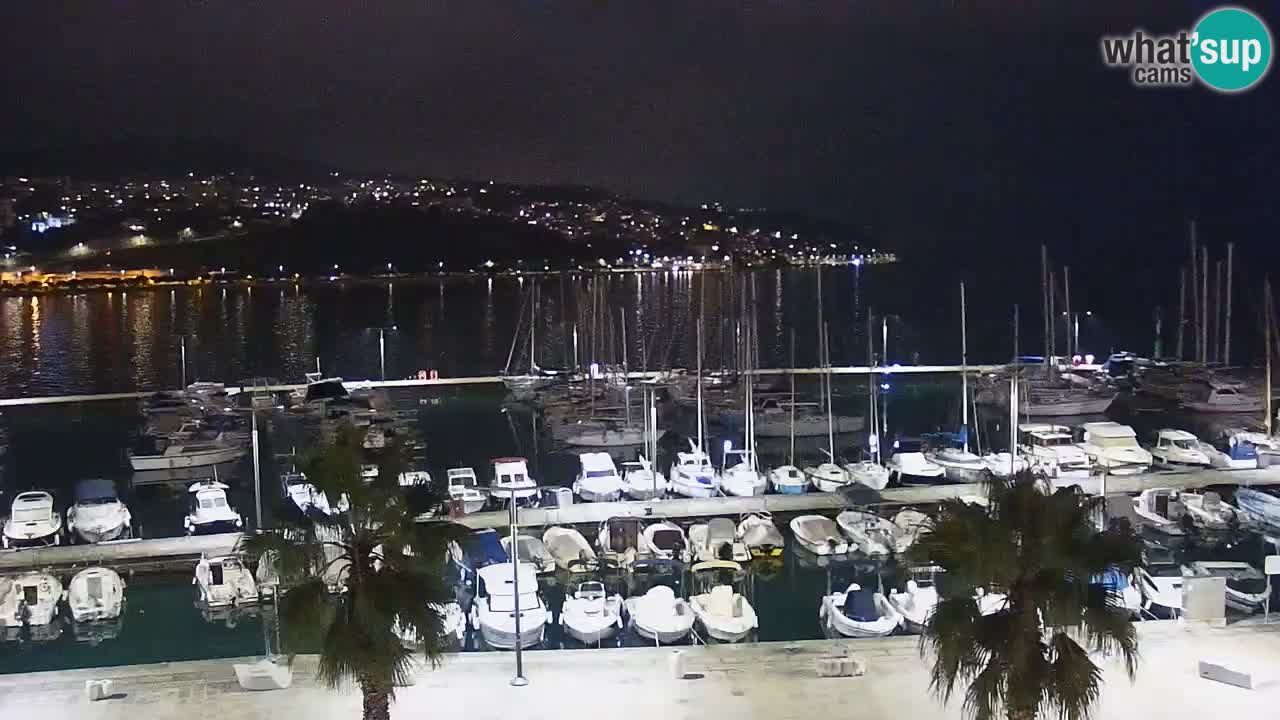 Webcam Koper – Panorama of the marina and promenade from the Grand Hotel Koper