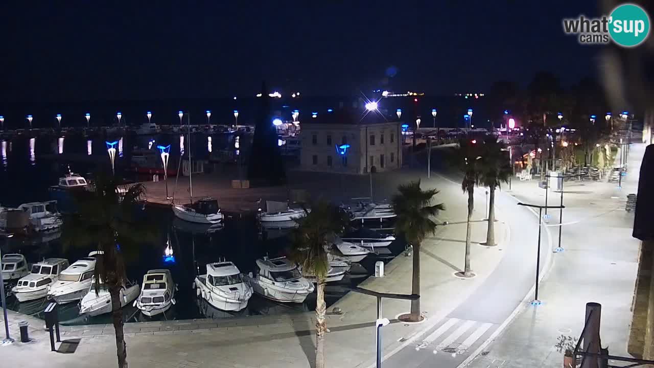 Camera en vivo Koper – puerto deportivo y paseo marítimo desde el Hotel Grand Koper
