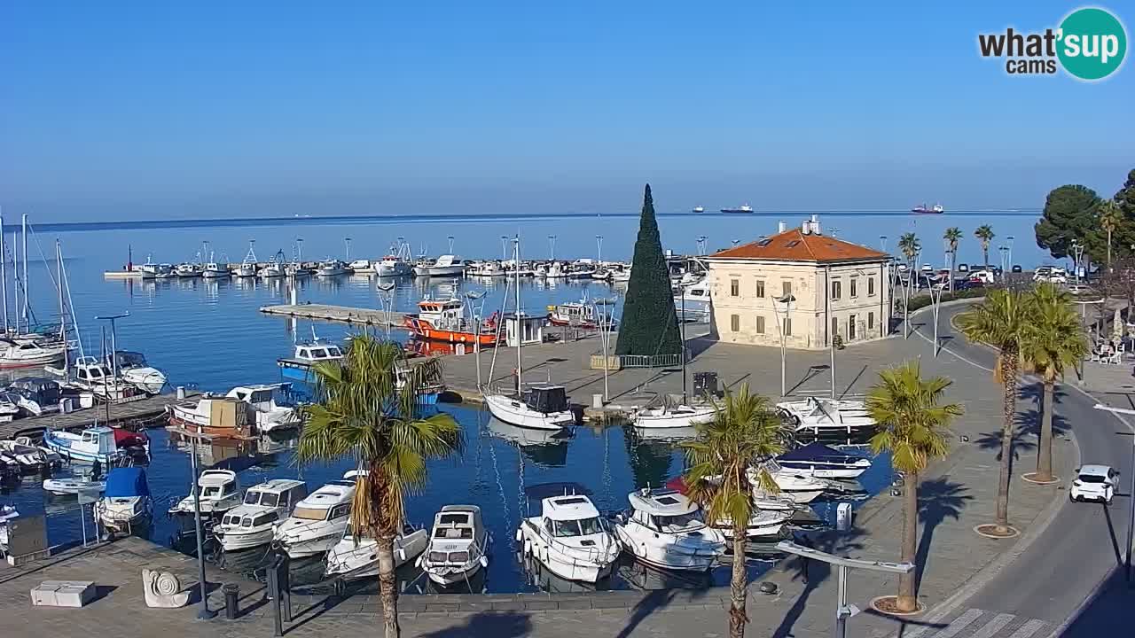 Spletna kamera Koper – Panorama na marino in promenado s Hotela Grand Koper