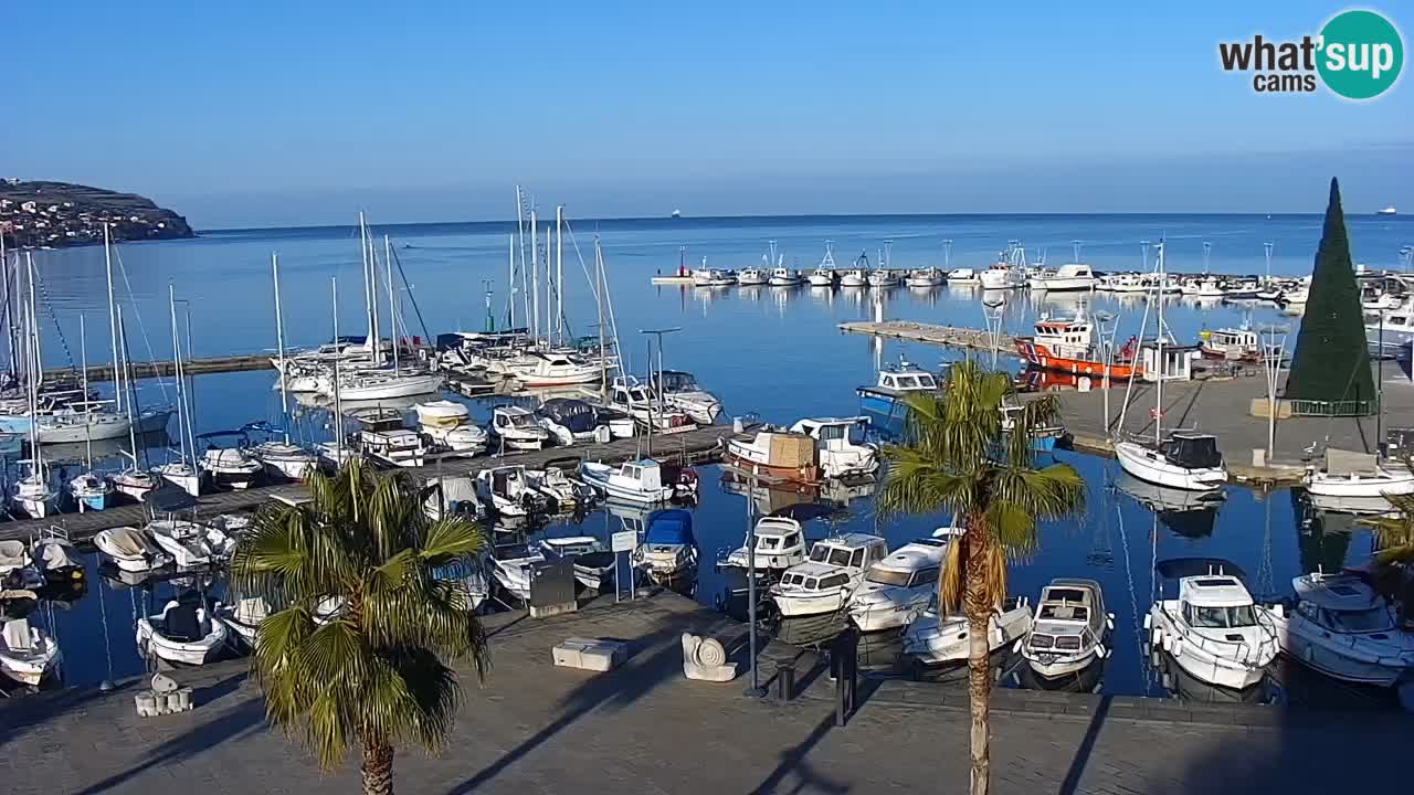 Camera en vivo Koper – puerto deportivo y paseo marítimo desde el Hotel Grand Koper