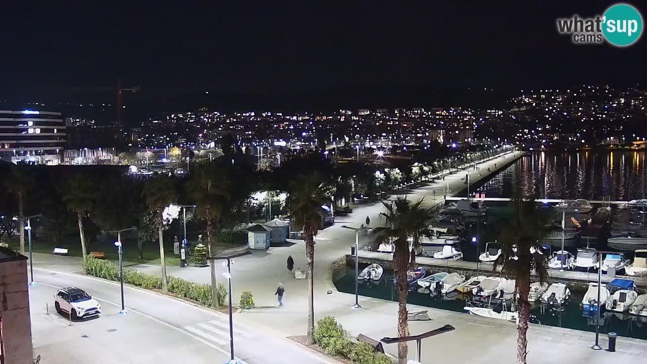 Webcam Koper – Panorama of the marina and promenade from the Grand Hotel Koper