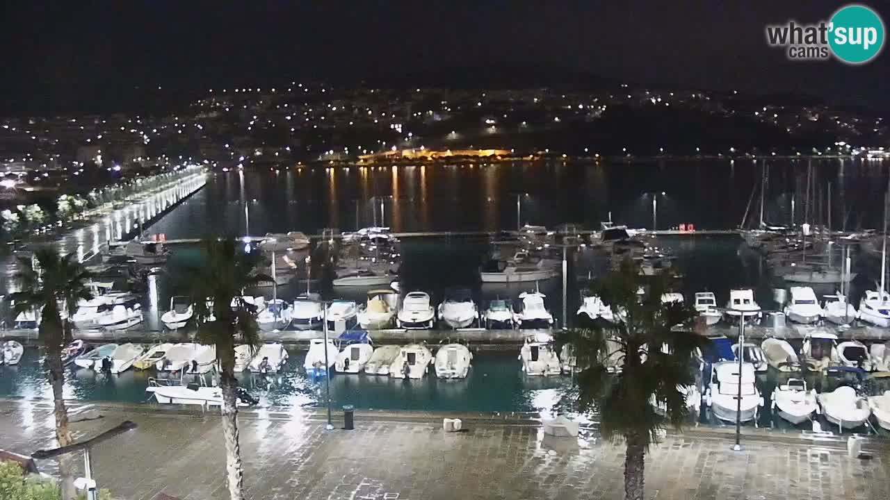 Webcam Koper – Panorama de la marina et de la promenade depuis le Grand Hotel Koper