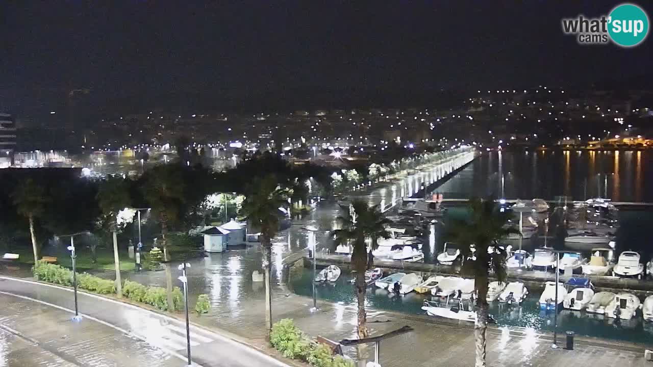 Webcam Koper – Panorama of the marina and promenade from the Grand Hotel Koper