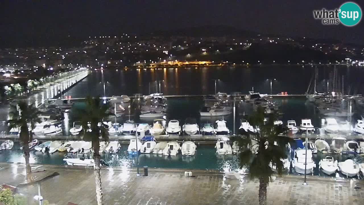 Camera en vivo Koper – puerto deportivo y paseo marítimo desde el Hotel Grand Koper