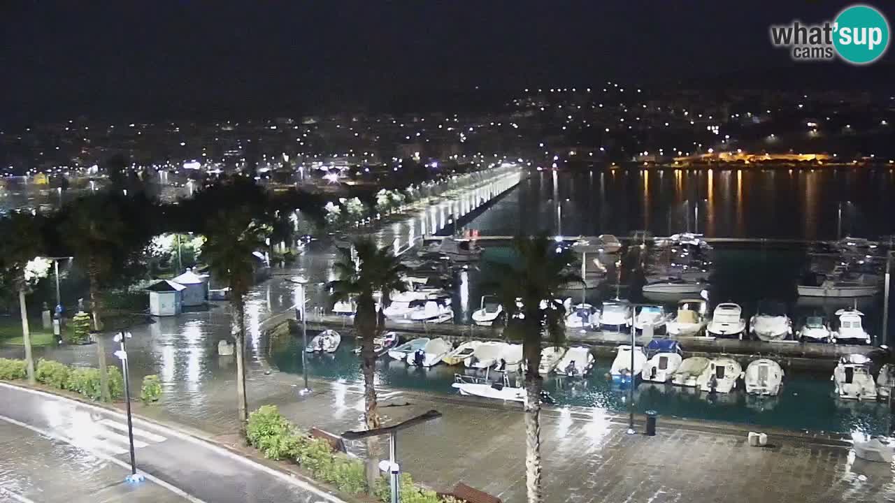 Camera en vivo Koper – puerto deportivo y paseo marítimo desde el Hotel Grand Koper