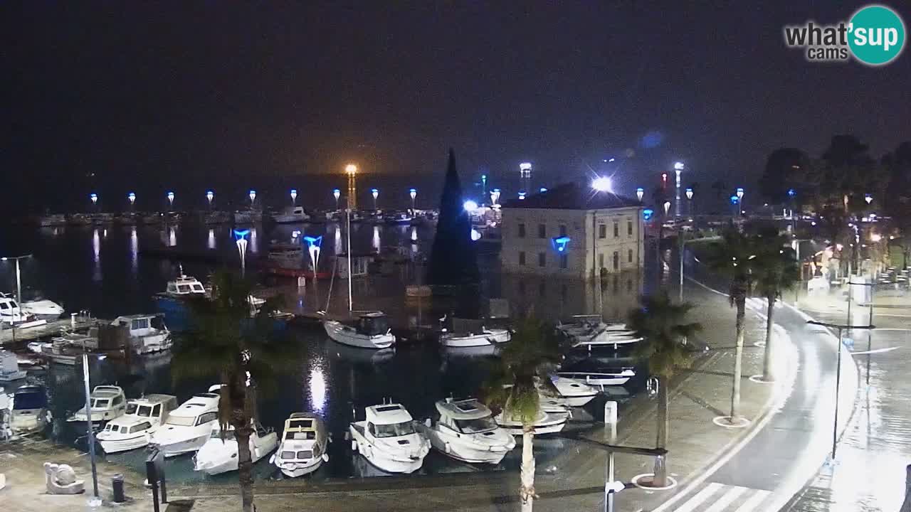 Camera en vivo Koper – puerto deportivo y paseo marítimo desde el Hotel Grand Koper