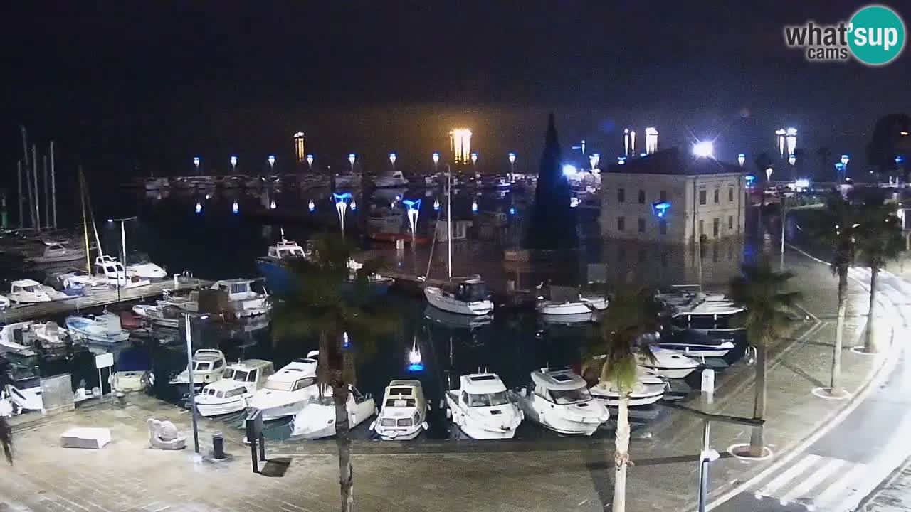 Camera en vivo Koper – puerto deportivo y paseo marítimo desde el Hotel Grand Koper