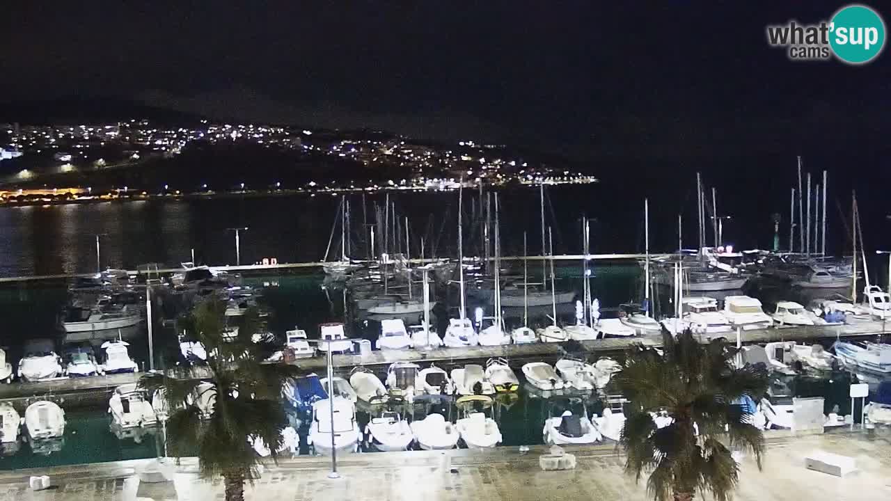 Webcam Koper – Panorama of the marina and promenade from the Grand Hotel Koper