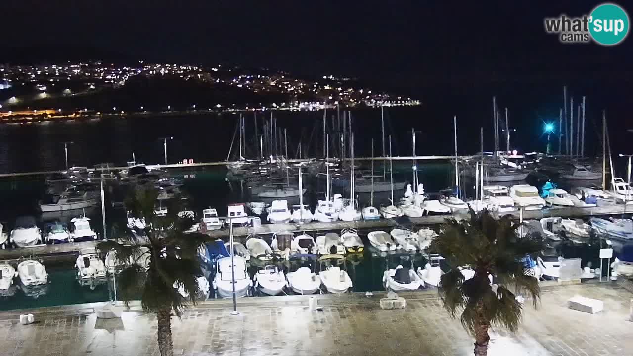 Webcam Koper – Panorama de la marina et de la promenade depuis le Grand Hotel Koper