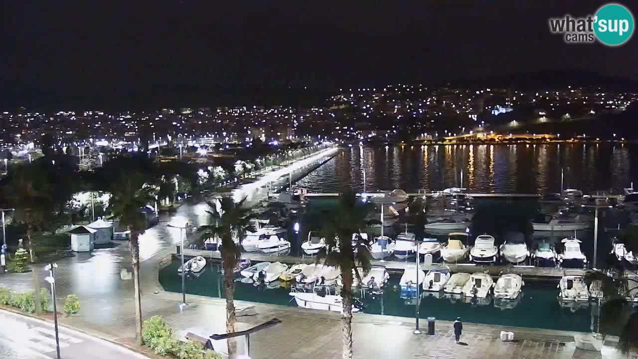 Webcam Koper – Panorama of the marina and promenade from the Grand Hotel Koper
