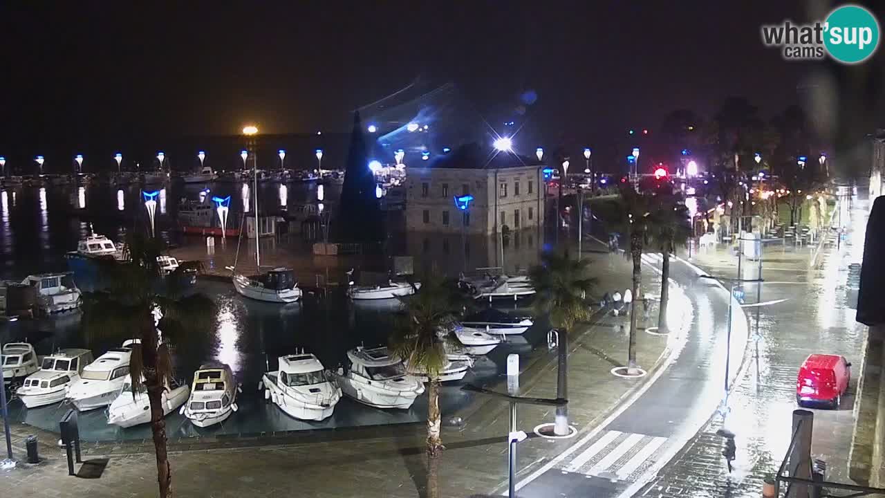 Camera en vivo Koper – puerto deportivo y paseo marítimo desde el Hotel Grand Koper