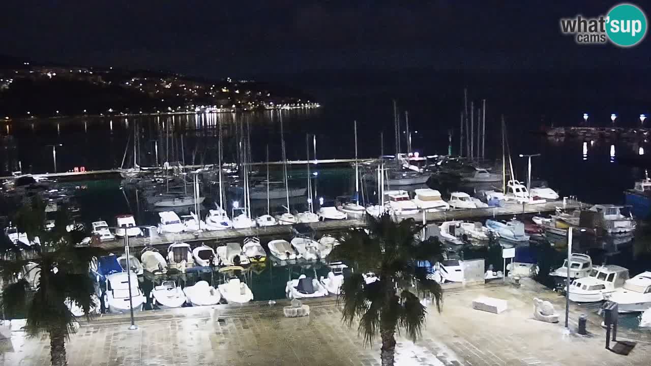 Webcam Koper – Panorama of the marina and promenade from the Grand Hotel Koper