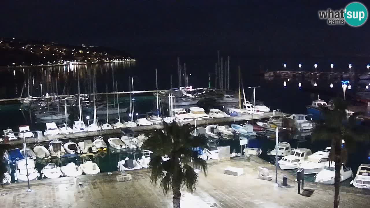 Webcam Koper – Panorama of the marina and promenade from the Grand Hotel Koper