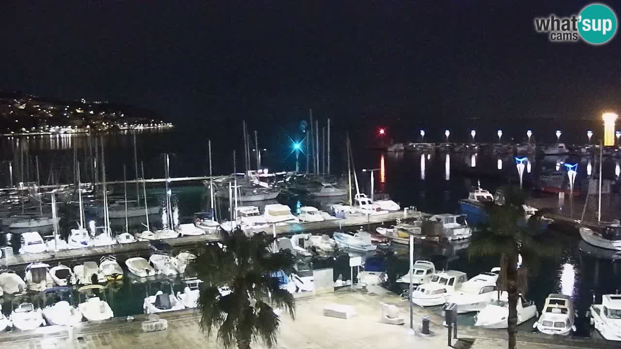 Webcam Koper – Panorama of the marina and promenade from the Grand Hotel Koper