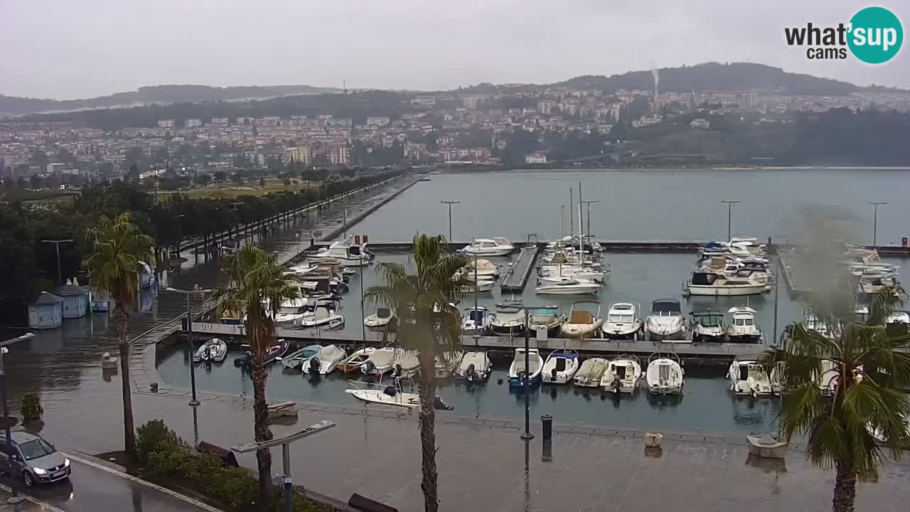 Spletna kamera Koper – Panorama na marino in promenado s Hotela Grand Koper