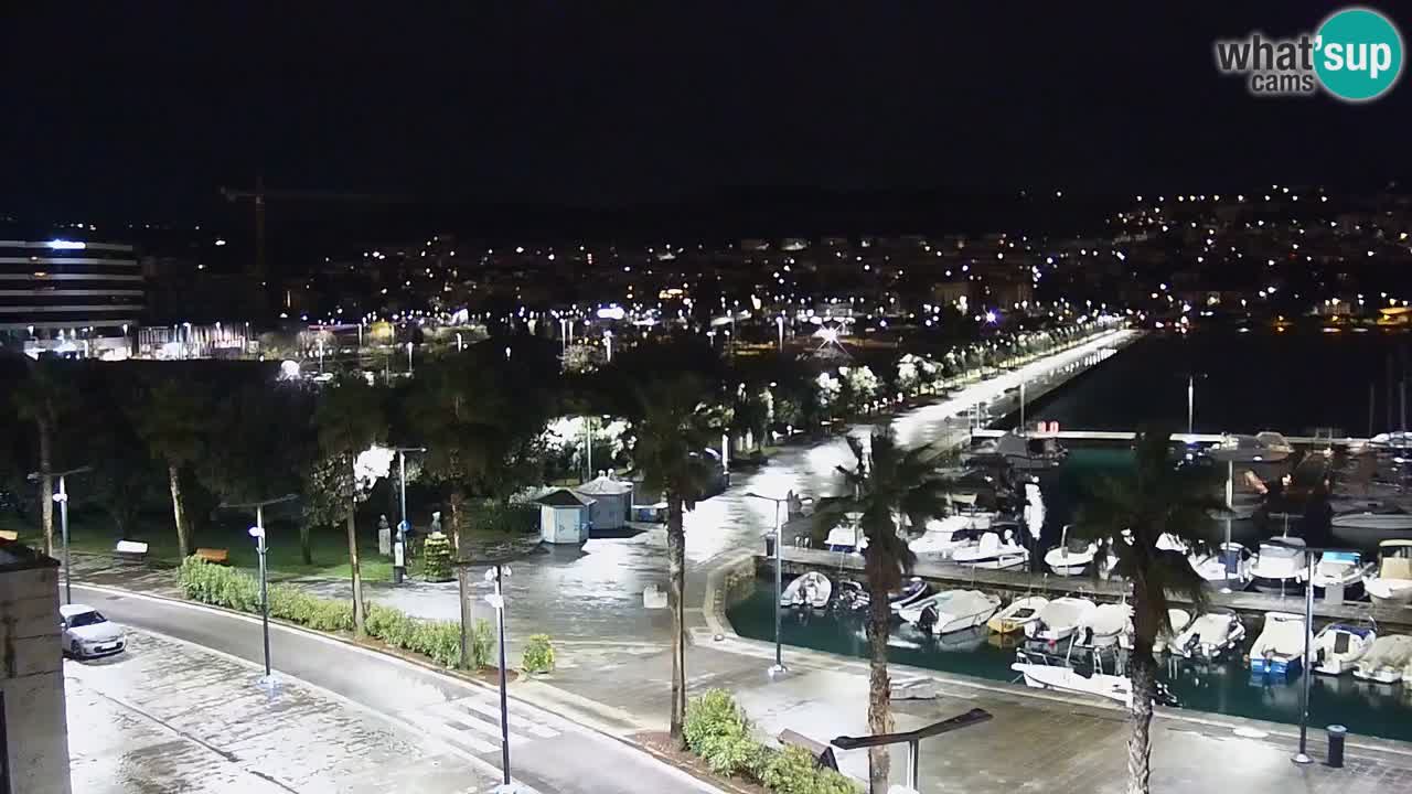 Webcam Koper – Panorama of the marina and promenade from the Grand Hotel Koper