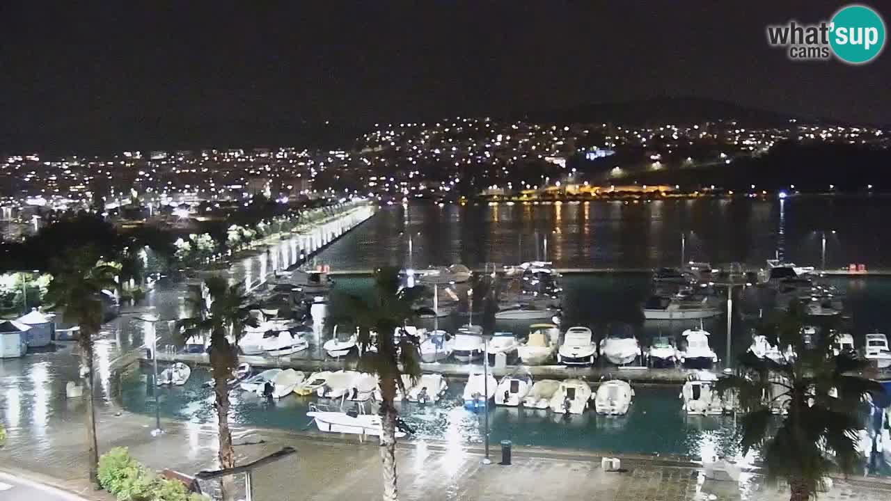 Webcam Koper – Panorama of the marina and promenade from the Grand Hotel Koper