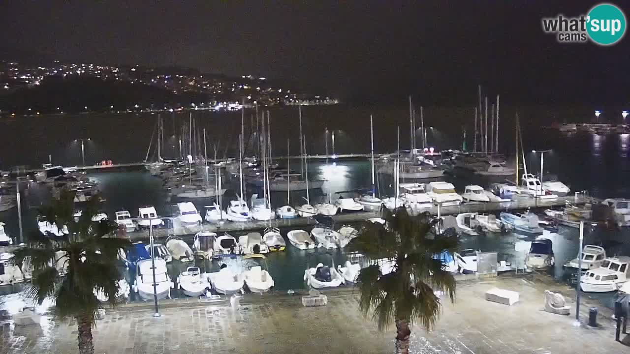Webcam Koper – Panorama of the marina and promenade from the Grand Hotel Koper