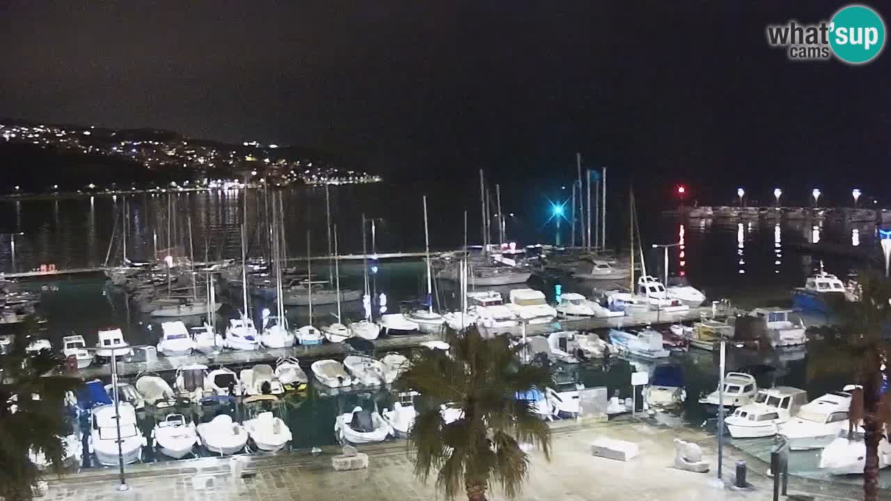 Webcam Koper – Panorama de la marina et de la promenade depuis le Grand Hotel Koper