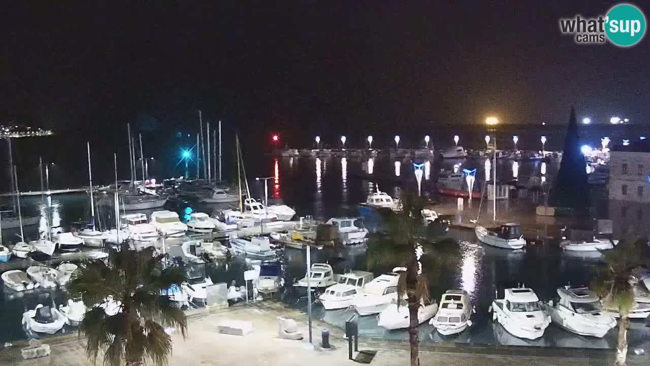 Webcam Koper – Panorama de la marina et de la promenade depuis le Grand Hotel Koper