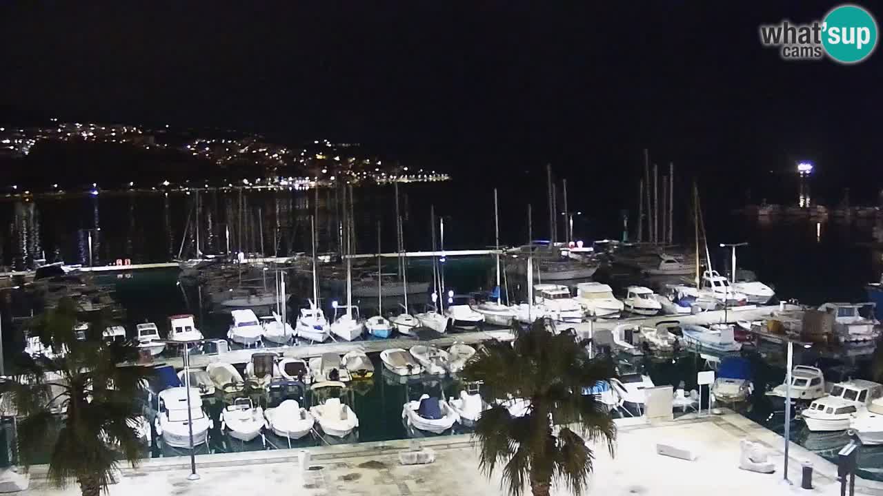 Webcam Koper – Panorama des Jachthafens und der Promenade vom Hotel Grand Koper