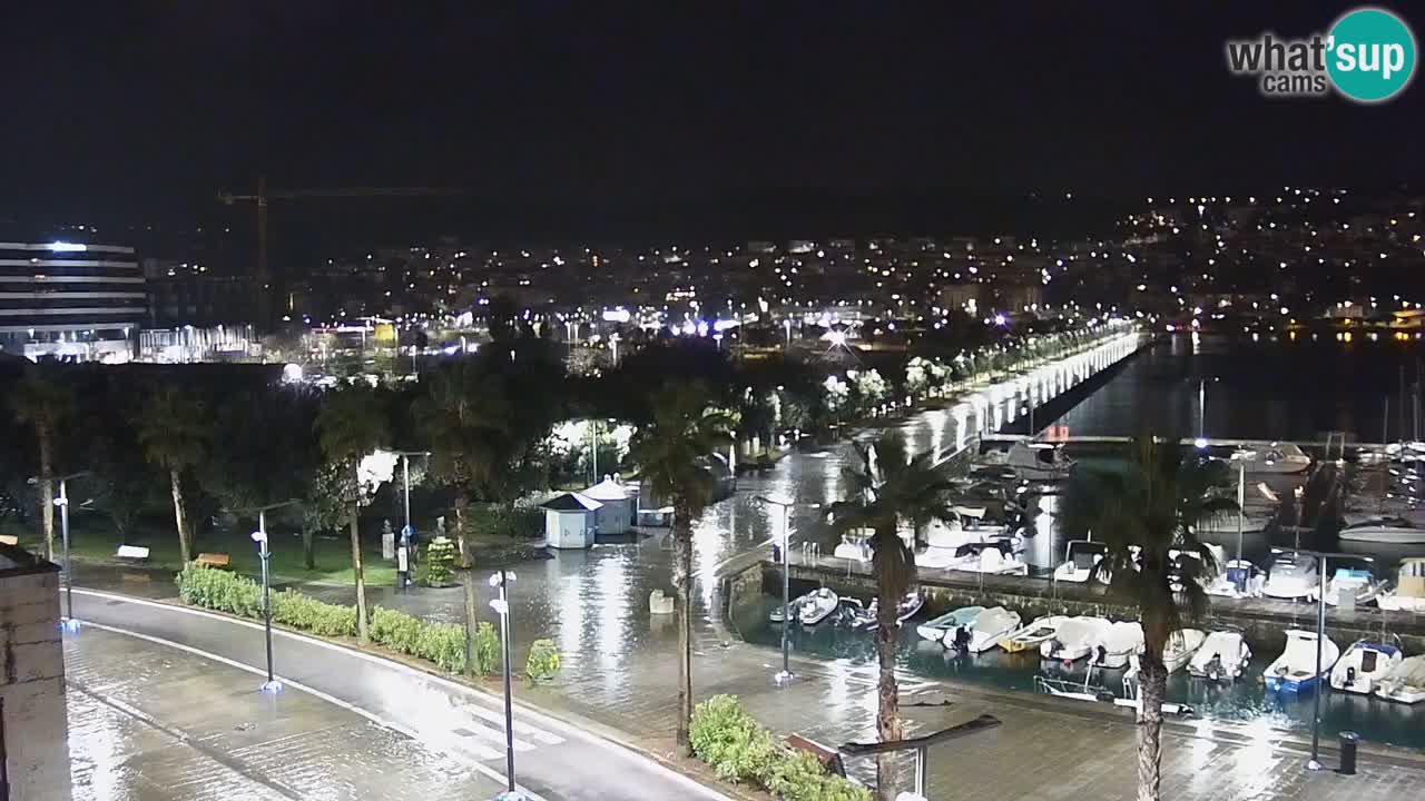 Webcam Koper – Panorama of the marina and promenade from the Grand Hotel Koper