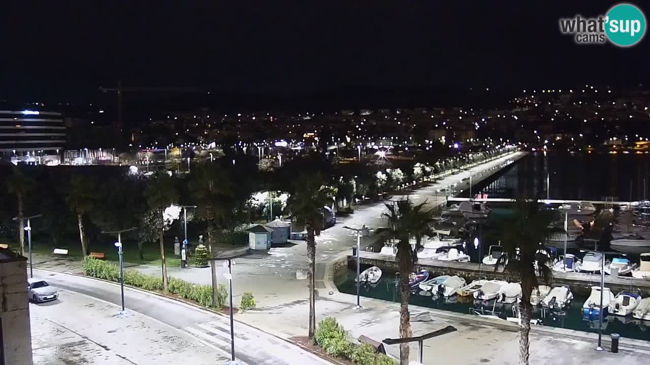 Webcam Koper – Panorama de la marina et de la promenade depuis le Grand Hotel Koper