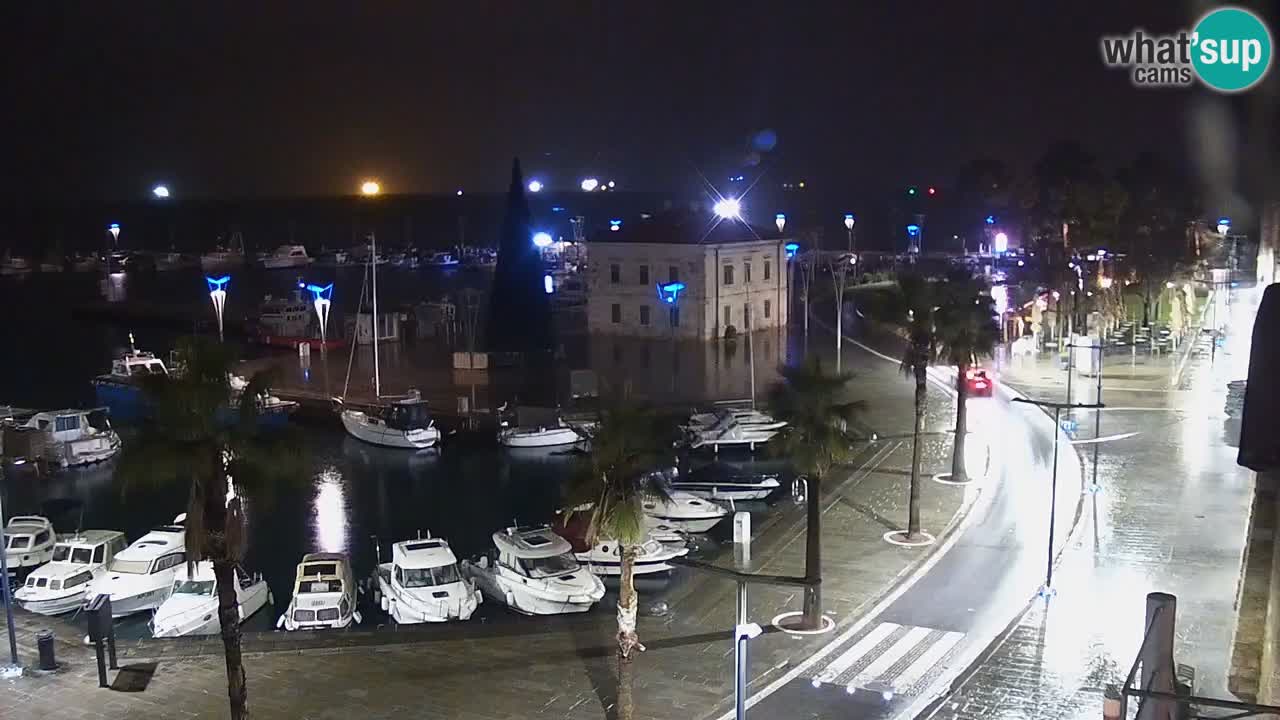 Camera en vivo Koper – puerto deportivo y paseo marítimo desde el Hotel Grand Koper