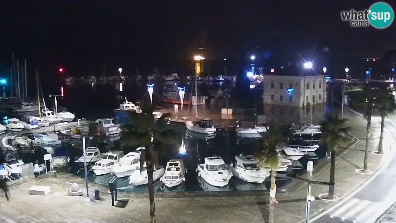 Webcam Koper – Panorama de la marina et de la promenade depuis le Grand Hotel Koper