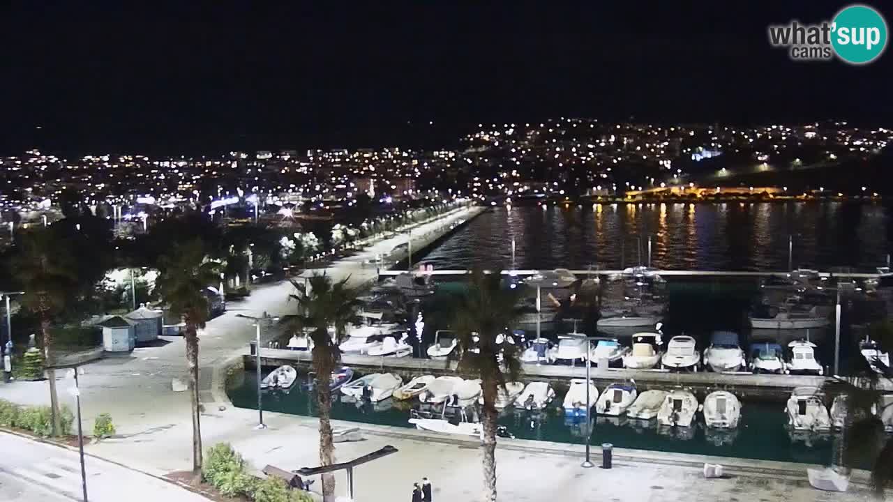 Webcam Koper – Panorama de la marina et de la promenade depuis le Grand Hotel Koper