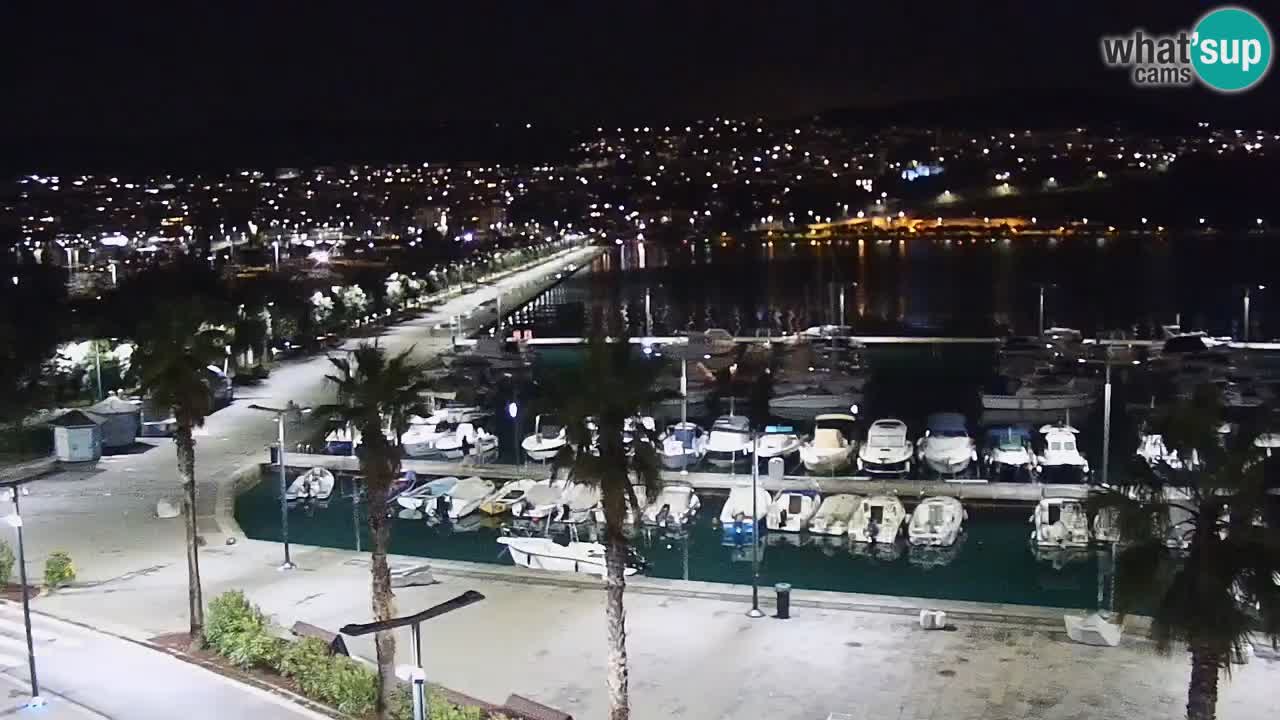 Webcam Koper – Panorama of the marina and promenade from the Grand Hotel Koper