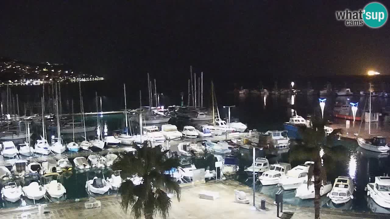 Webcam Koper – Panorama de la marina et de la promenade depuis le Grand Hotel Koper