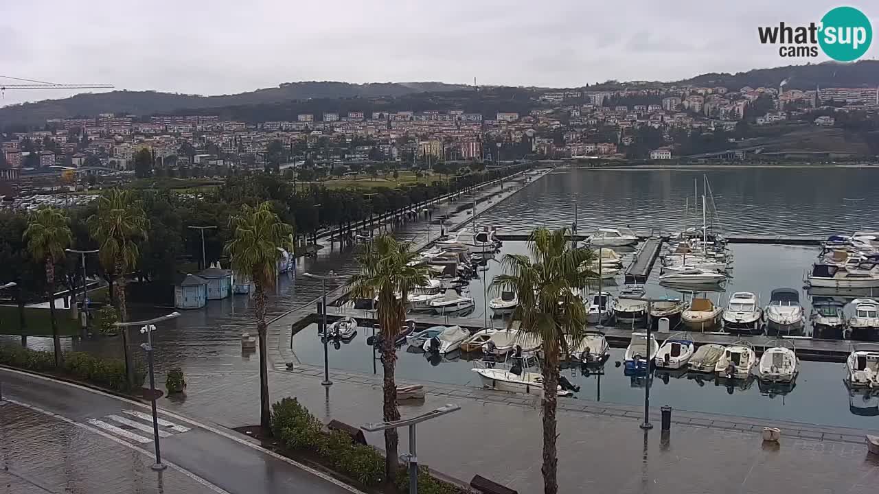 Camera en vivo Koper – puerto deportivo y paseo marítimo desde el Hotel Grand Koper
