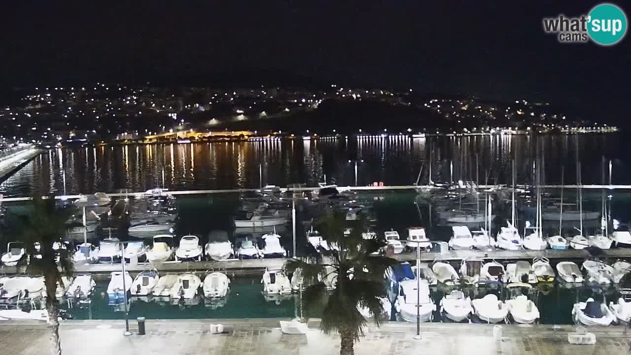 Webcam Koper – Panorama de la marina et de la promenade depuis le Grand Hotel Koper