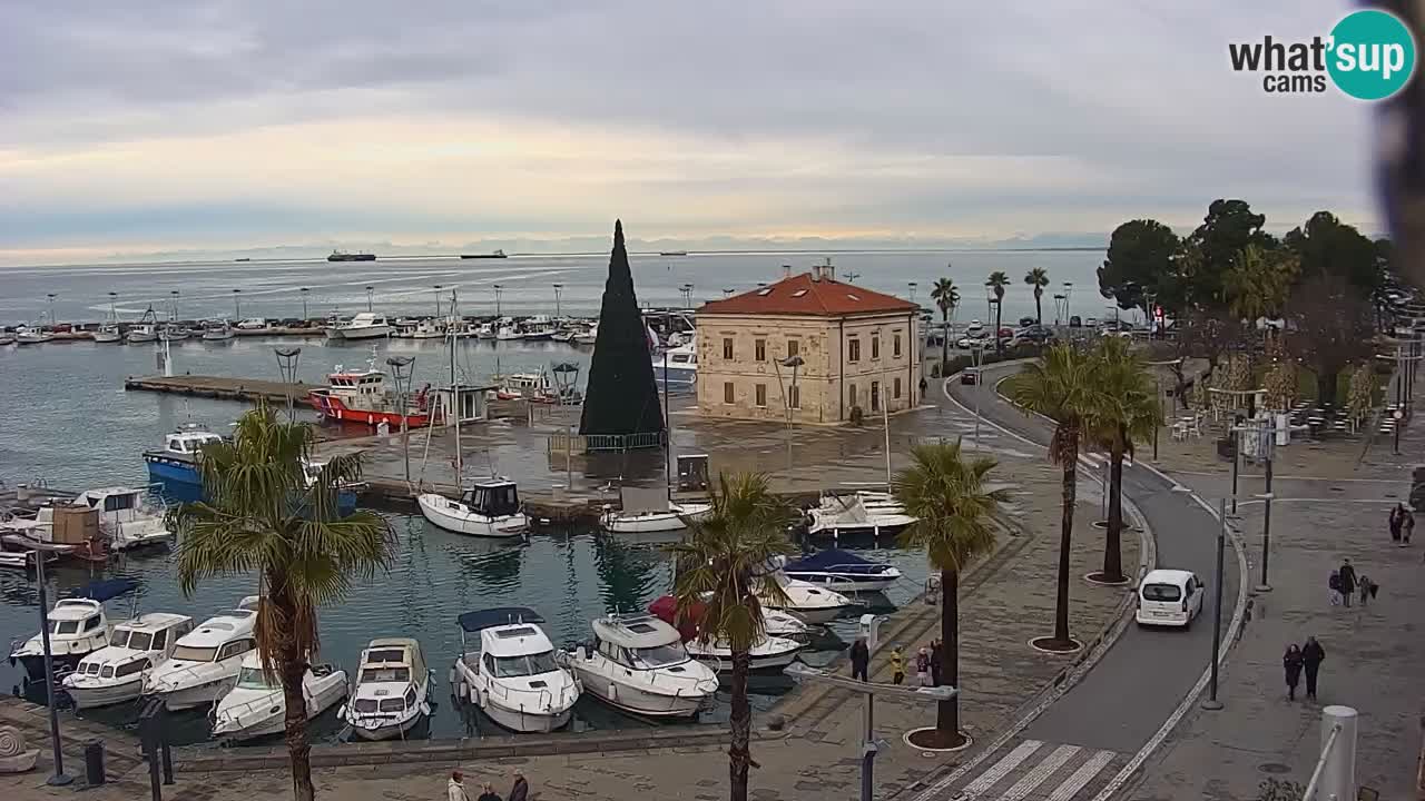 Spletna kamera Koper – Panorama na marino in promenado s Hotela Grand Koper