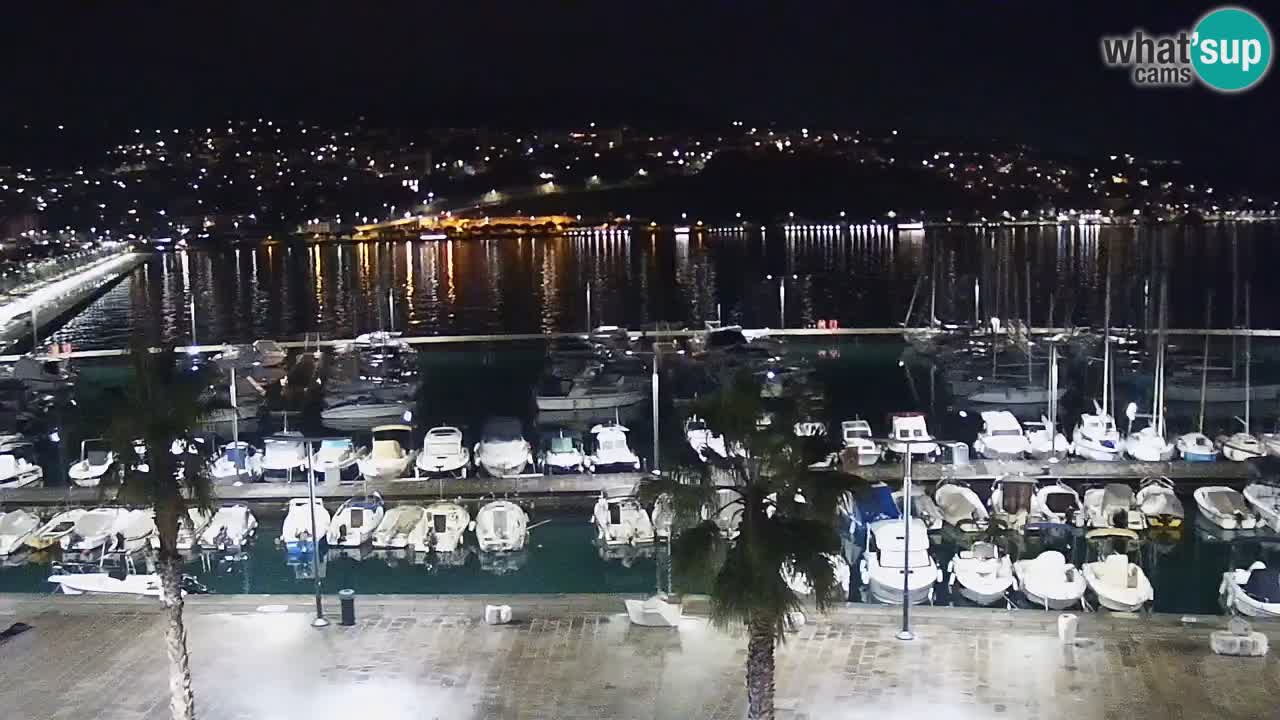 Webcam Koper – Panorama de la marina et de la promenade depuis le Grand Hotel Koper