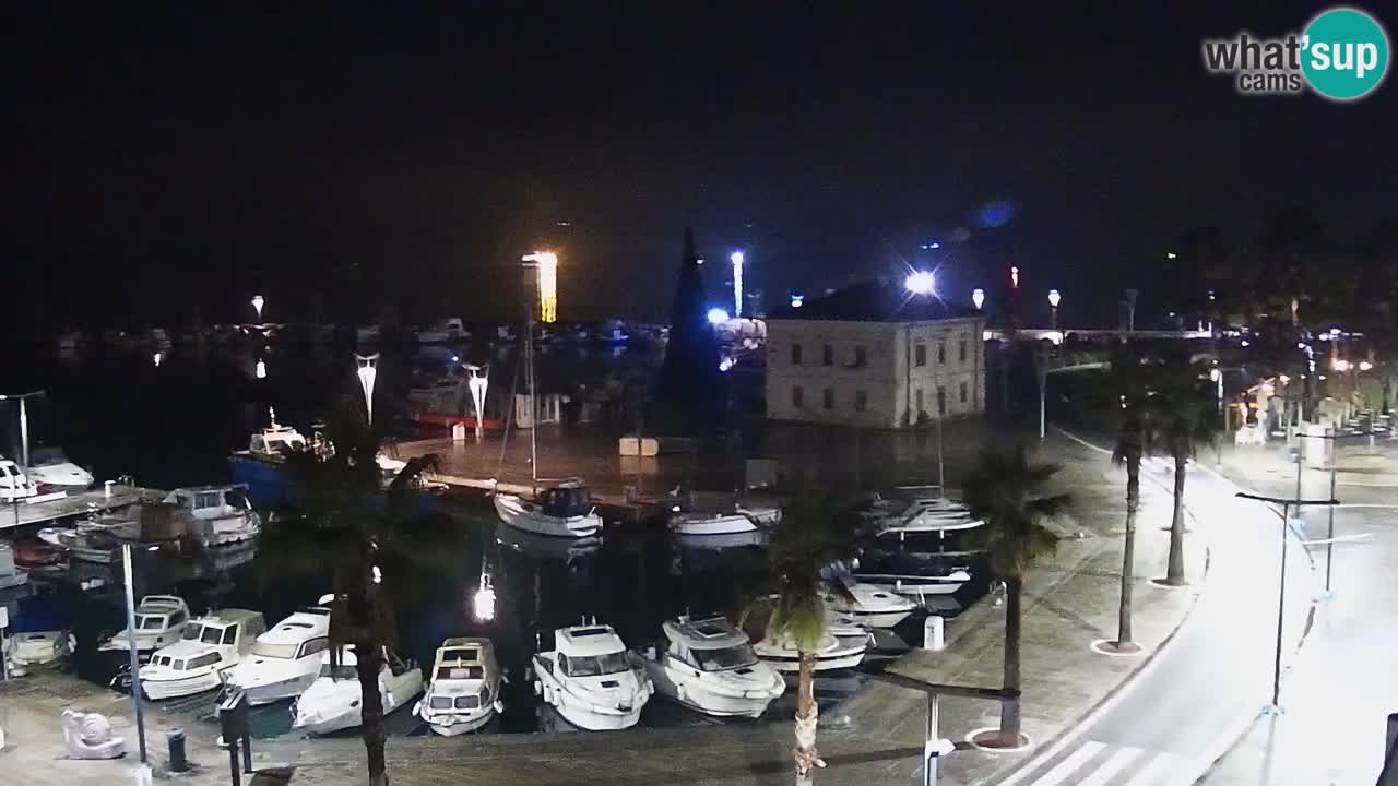 Camera en vivo Koper – puerto deportivo y paseo marítimo desde el Hotel Grand Koper