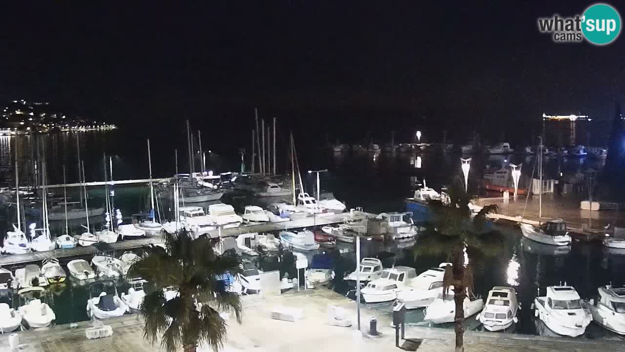Webcam Koper – Panorama of the marina and promenade from the Grand Hotel Koper