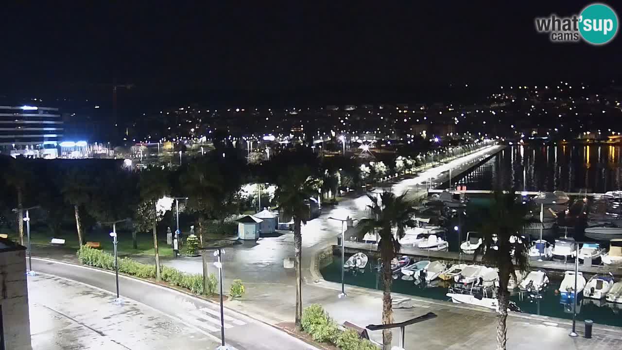 Webcam Koper – Panorama of the marina and promenade from the Grand Hotel Koper