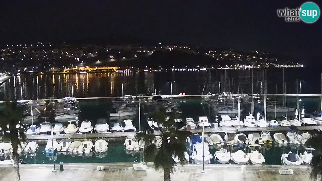 Webcam Koper – Panorama of the marina and promenade from the Grand Hotel Koper