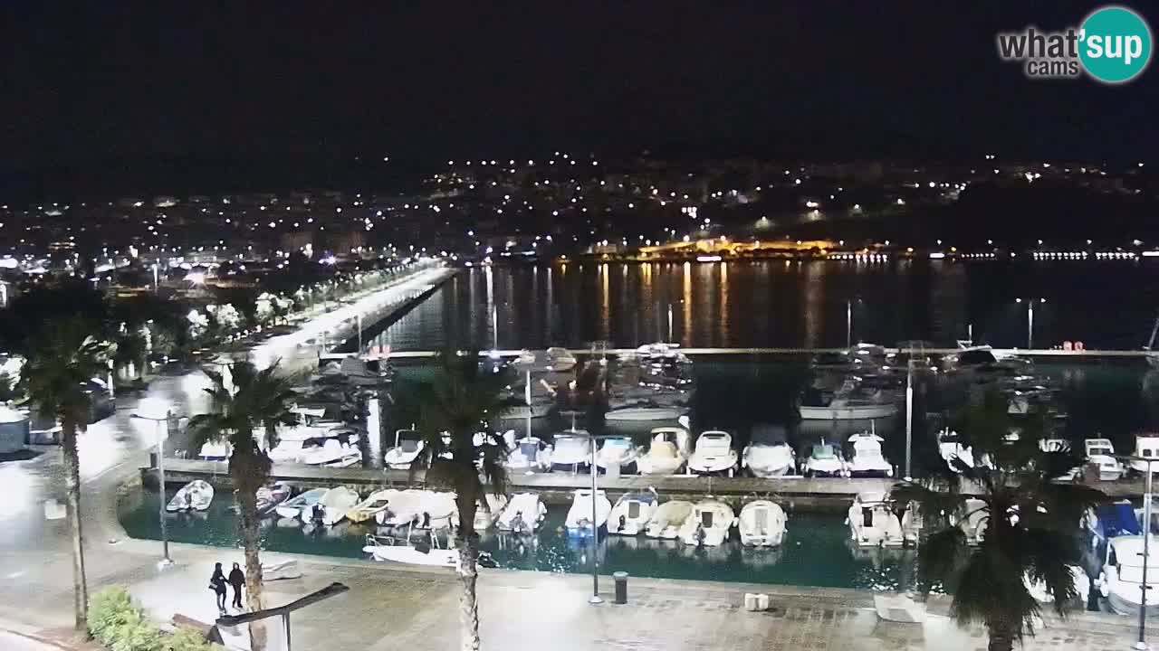 Camera en vivo Koper – puerto deportivo y paseo marítimo desde el Hotel Grand Koper