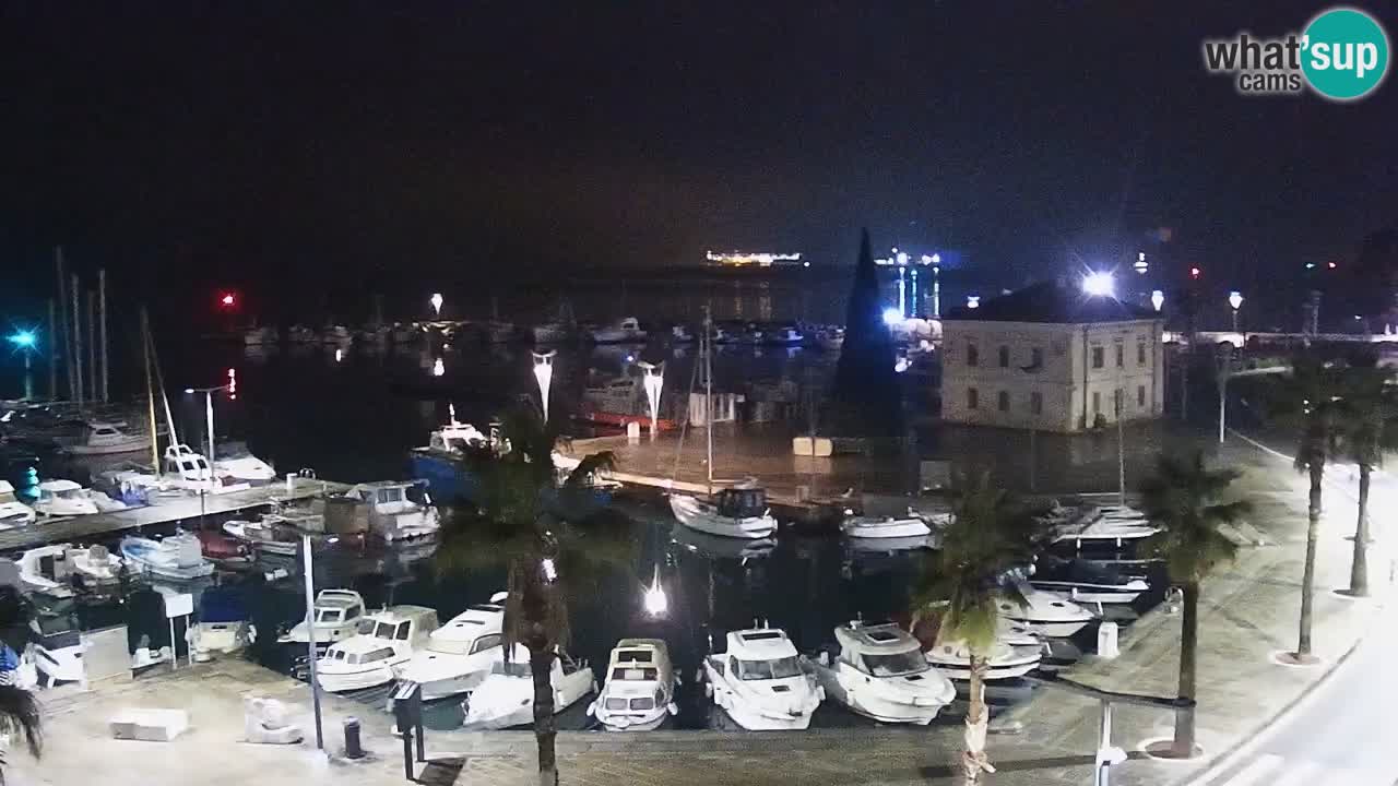 Webcam Koper – Panorama de la marina et de la promenade depuis le Grand Hotel Koper