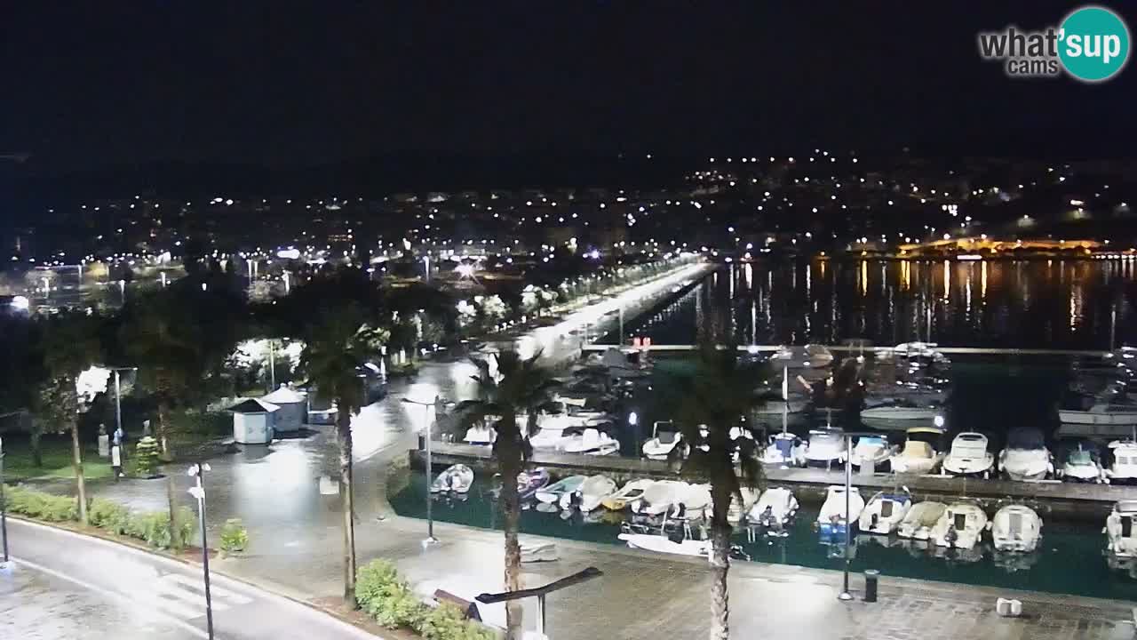 Camera en vivo Koper – puerto deportivo y paseo marítimo desde el Hotel Grand Koper