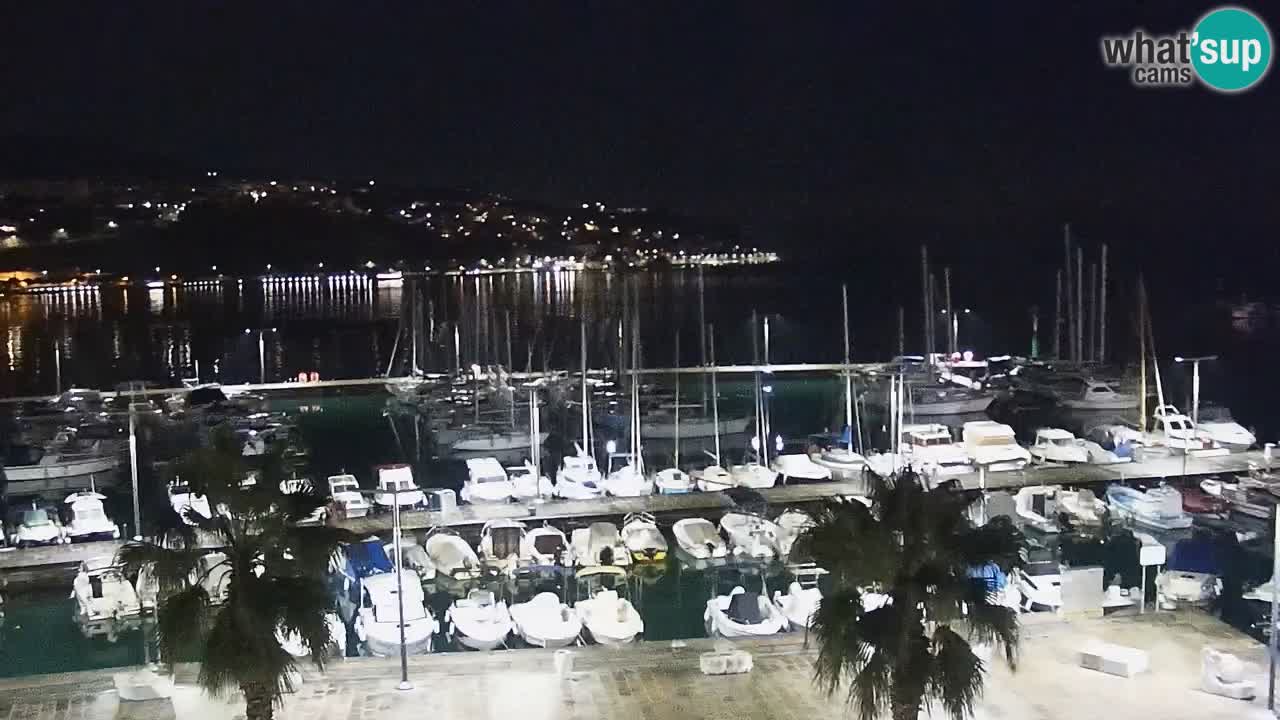 Webcam Koper – Panorama of the marina and promenade from the Grand Hotel Koper