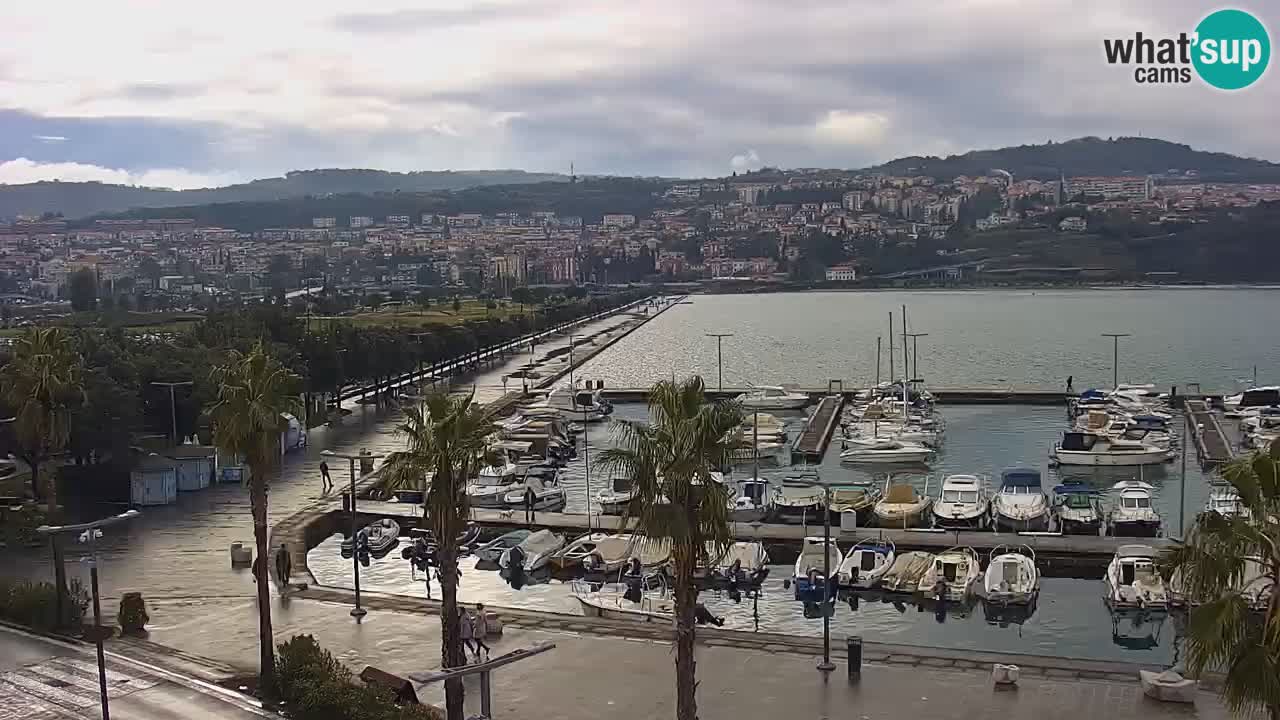 Spletna kamera Koper – Panorama na marino in promenado s Hotela Grand Koper