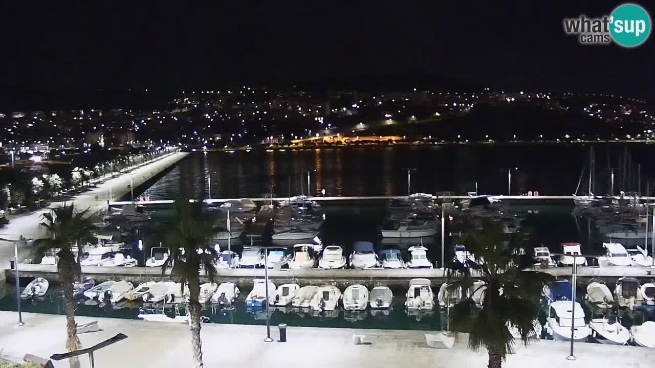 Webcam Koper – Panorama de la marina et de la promenade depuis le Grand Hotel Koper