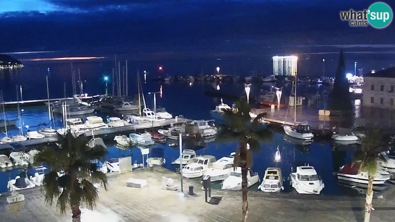Webcam Koper – Panorama de la marina et de la promenade depuis le Grand Hotel Koper