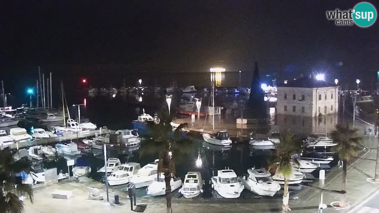 Camera en vivo Koper – puerto deportivo y paseo marítimo desde el Hotel Grand Koper