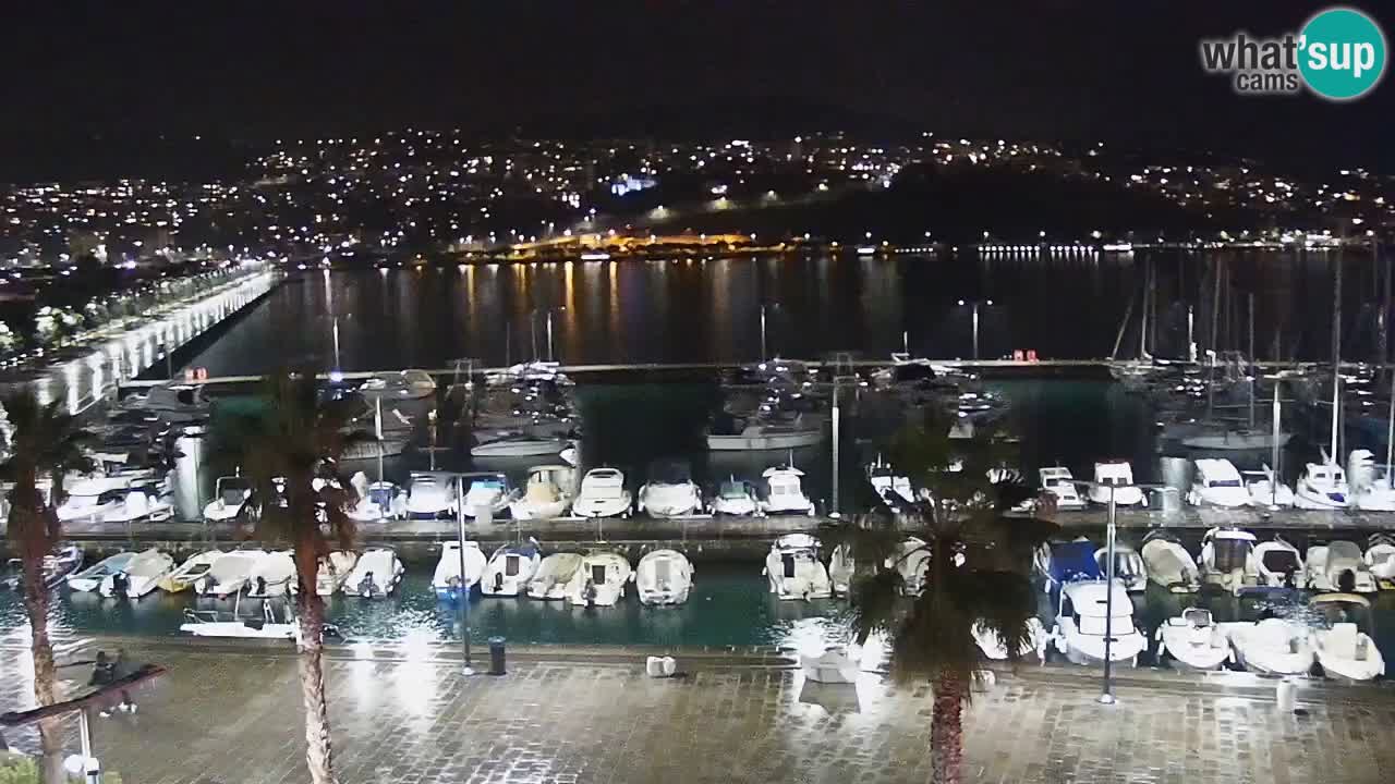 Webcam Koper – Panorama de la marina et de la promenade depuis le Grand Hotel Koper
